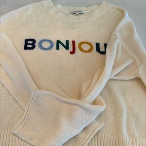 Z Supply Ivory Ribbed Sweater